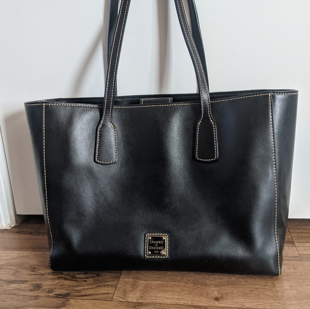 Black Leather Dooney & Bourke Tote
